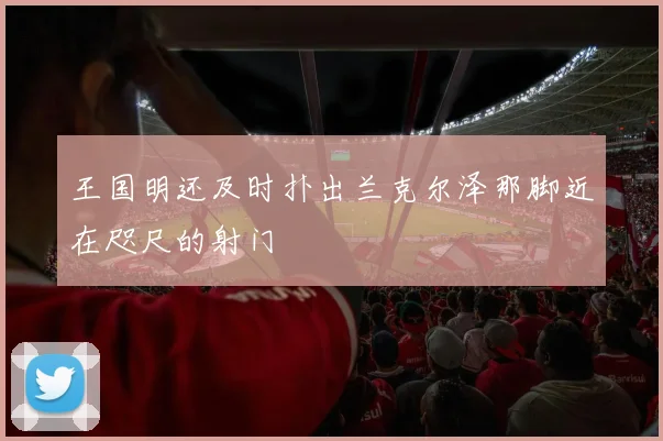 王国明还及时扑出兰克尔泽那脚近在咫尺的射门